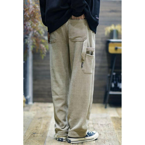 【OUTLET/即納】リブテクスチャーソフトパンツ P0544