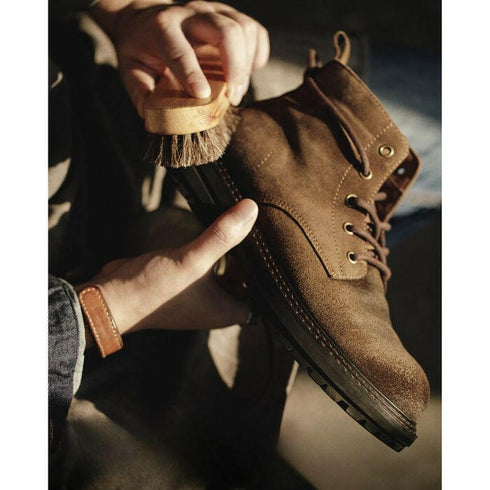 Leather Big Head Short Boots P0573