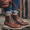 Mid-top British Style Leather Boots P0574