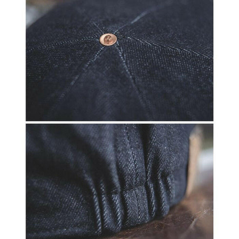 British Denim Newsboy Cap P0583