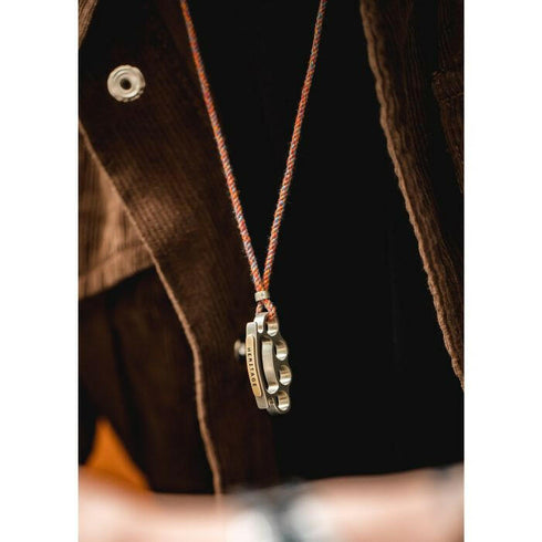 Vintage Boxing Finger Tiger Necklace Brass Pendant Jewelry P0587