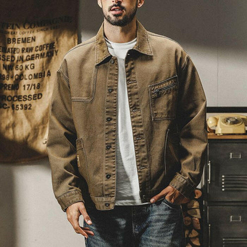 American Loose Casual Cotton Jacket P0636