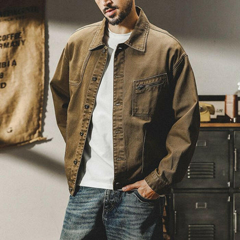 American Loose Casual Cotton Jacket P0636