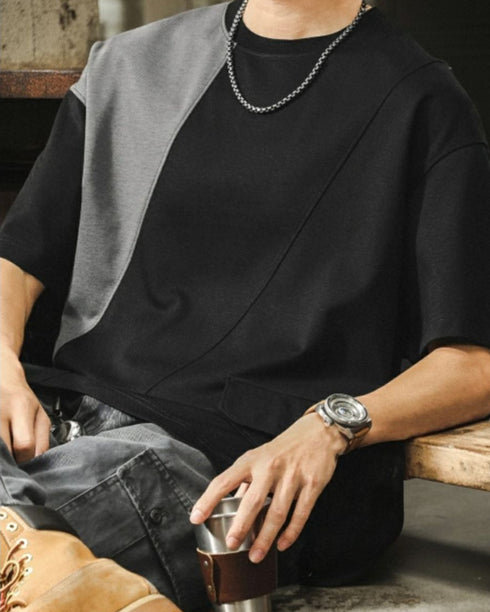 Tone Balanced Two Tone Pocket Short Sleeve T-shirt P1431