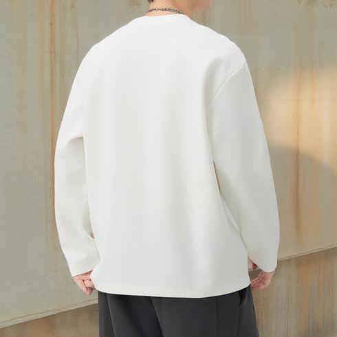 Minimal Logo Crew Neck Long Sleeve T-shirt P1682