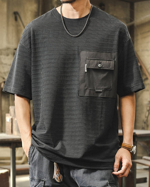Big Pocket Cool Silhouette Short Sleeve T-shirt P1401