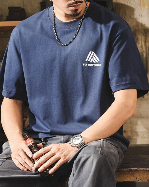 Casual Font Highlight Short Sleeve T-Shirt P1406