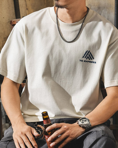 Casual Font Highlight Short Sleeve T-Shirt P1406