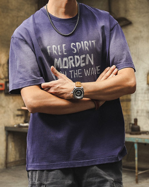 Chalk Logo Fade Casual Short Sleeve T-Shirt P1425