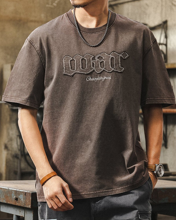 Fade Color Embroidery Logo T-Shirt P1429