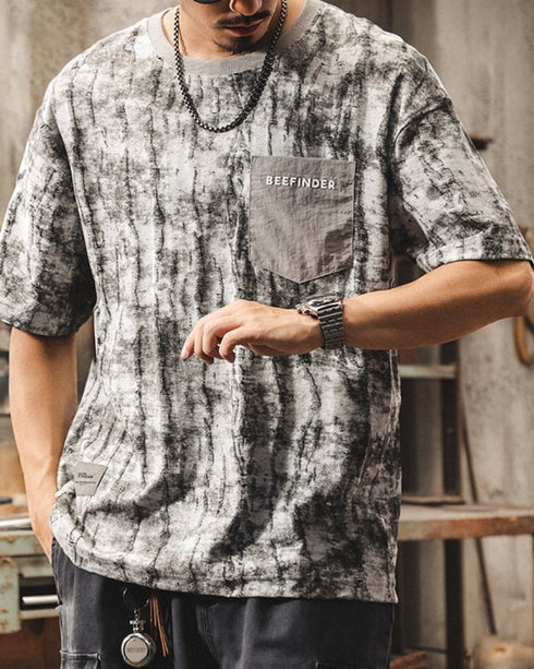 Military Camo Pocket Accent Short Sleeve T-Shirt P1405