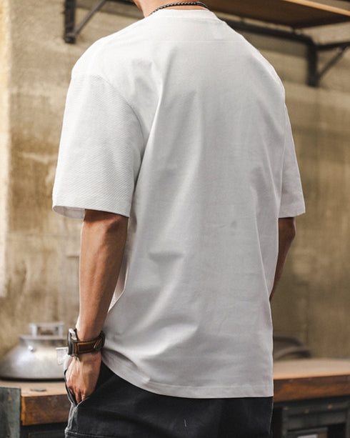 【OUTLET/即納】アシンメトリーステッチ半袖Tシャツ P1430