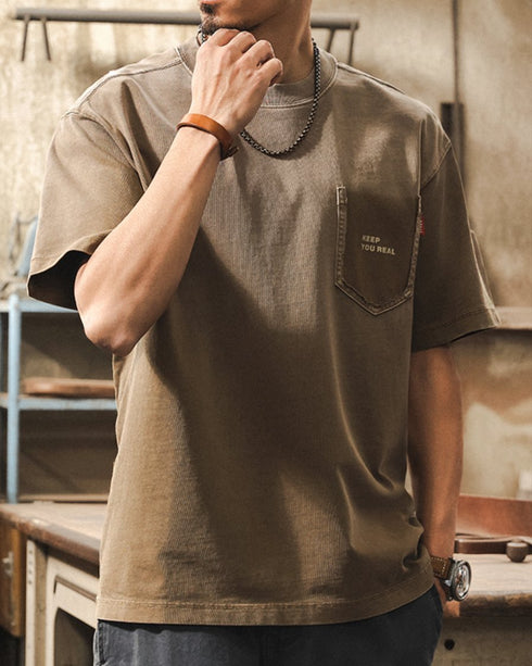 Casual Accent Detail Short Sleeve T-Shirt P1400