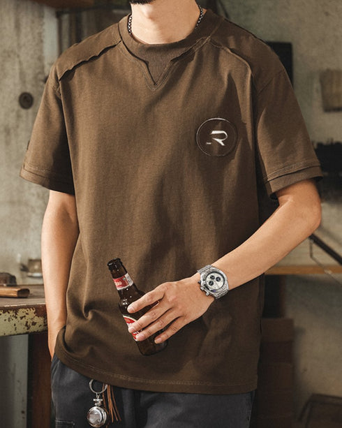 ワークディテール サークルロゴ 半袖Tシャツ P1408