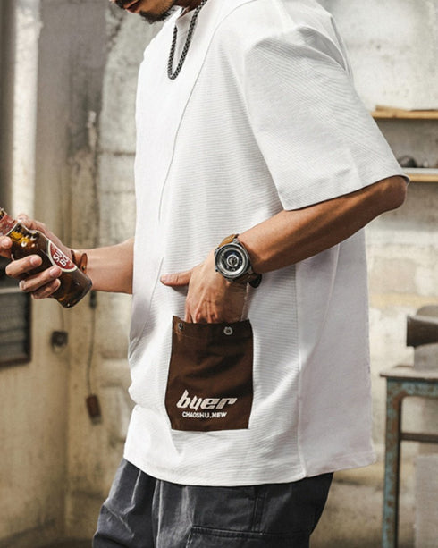 Asymmetry Stitch Short Sleeve T-shirt P1430