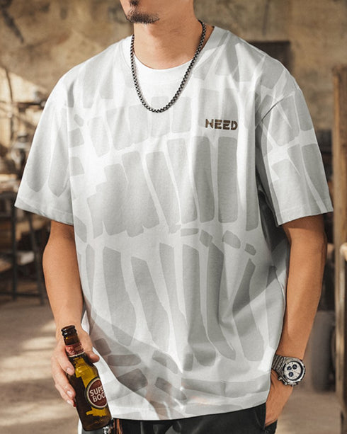 Abstract Pattern Short Sleeve T-Shirt P1407