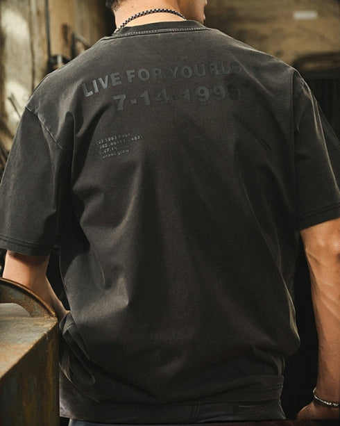 Fade Logo Street Design Short Sleeve T-Shirt P1396