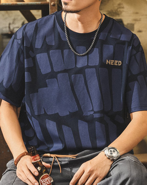 Abstract Pattern Short Sleeve T-Shirt P1407