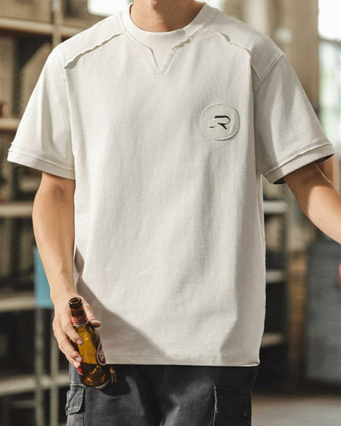ワークディテール サークルロゴ 半袖Tシャツ P1408