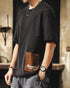 【OUTLET/即納】アシンメトリーステッチ半袖Tシャツ P1430
