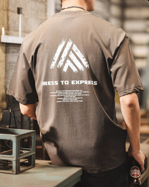 Casual Font Highlight Short Sleeve T-Shirt P1406