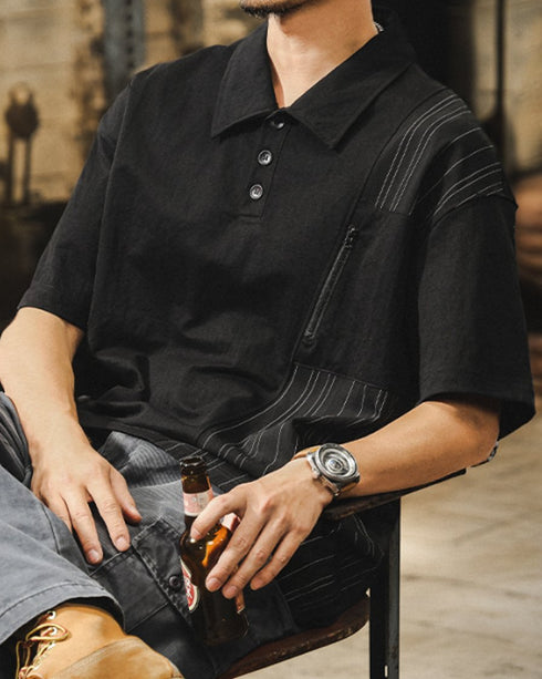 Technical Line Detail Polo Shirt P1428