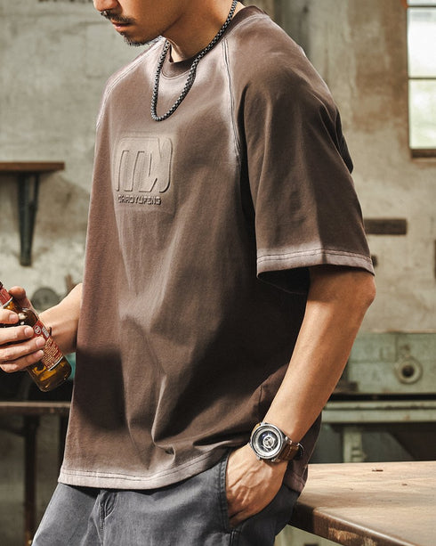 ウォッシュドフェードグラフィック半袖Tシャツ P1434