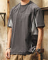 バイカラーデザインサイドポケット半袖Tシャツ P1454