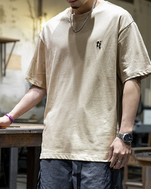 【OUTLET/即納】モノトーンロゴアクセント半袖Tシャツ P1399