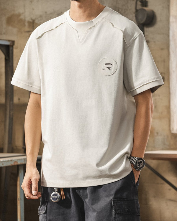 Work Detail Circle Logo Short Sleeve T-Shirt P1408