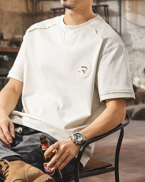 ワークディテール サークルロゴ 半袖Tシャツ P1408