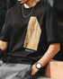 コントラストパネモダングラフィック半袖Tシャツ P1397