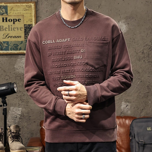 Round Neck Long Sleeve Sweatshirt P1108