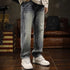 Washed Jeans Straight Pants P1113