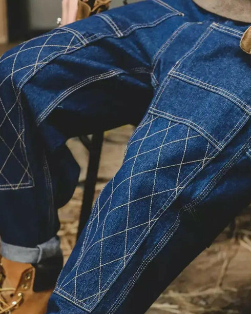 【OUTLET/即納】Diamond Stitch Double Knee Jeans P0301