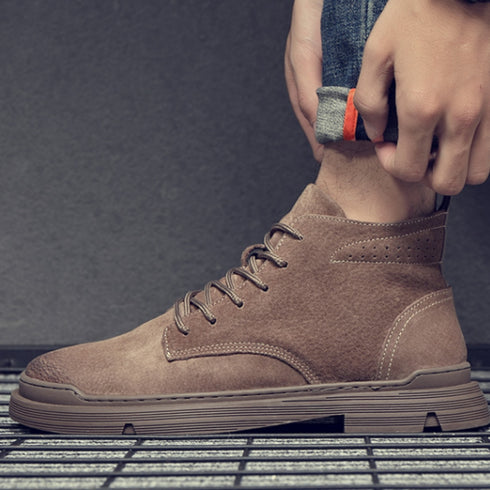 Mid-top Retro Work Boots P1037