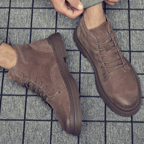 Mid-top Retro Work Boots P1037