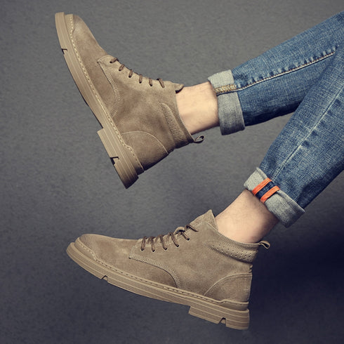 Mid-top Retro Work Boots P1037