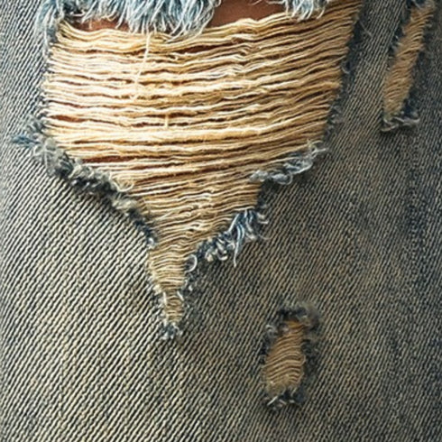 Damaged Wash Relax Jeans P1773