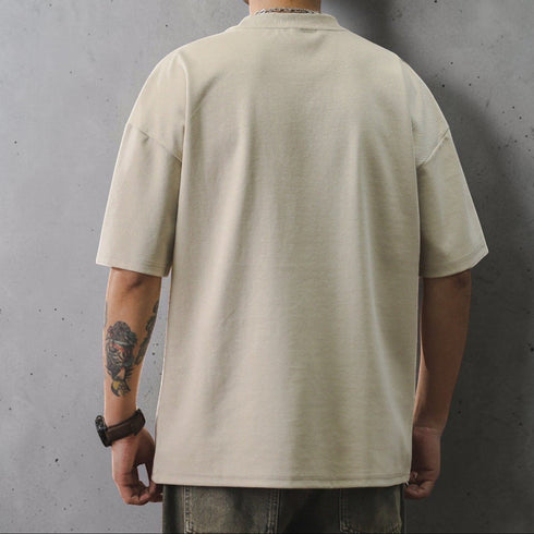 ショルダーラベルチェストパッチ半袖Tシャツ P2181