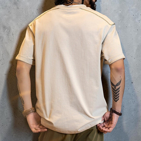 【OUTLET/即納】ステッチデザインルーズフィット半袖Tシャツ P2151