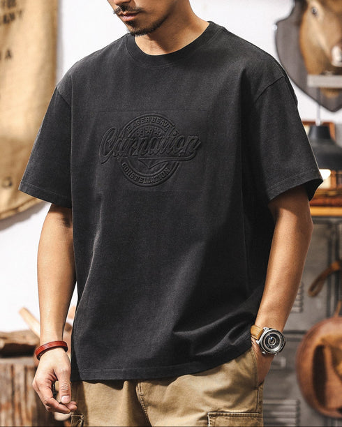 Vintage 3D Steel Print Heavyweight Tee P1290