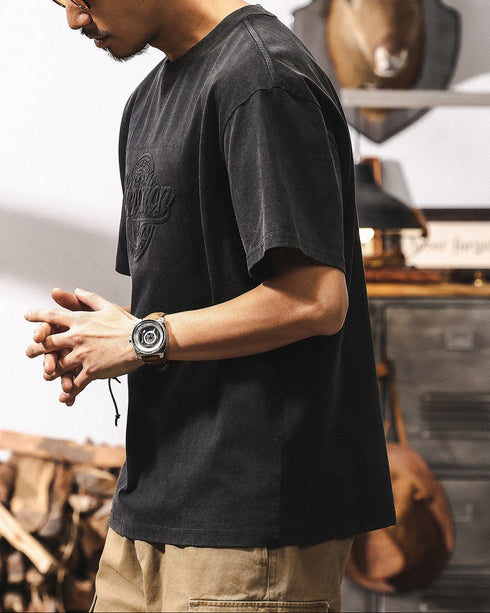 Vintage 3D Steel Print Heavyweight Tee P1290