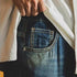 Vintage Wash Smile Embroidery Wide Denim Pants P1973