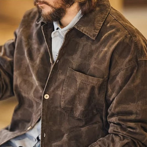 【OUTLET/即納】ラギッドパターンフェードワーク長袖シャツ P1976