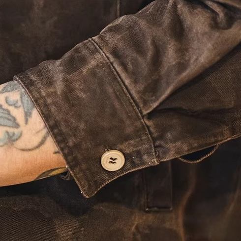 【OUTLET/即納】ラギッドパターンフェードワーク長袖シャツ P1976