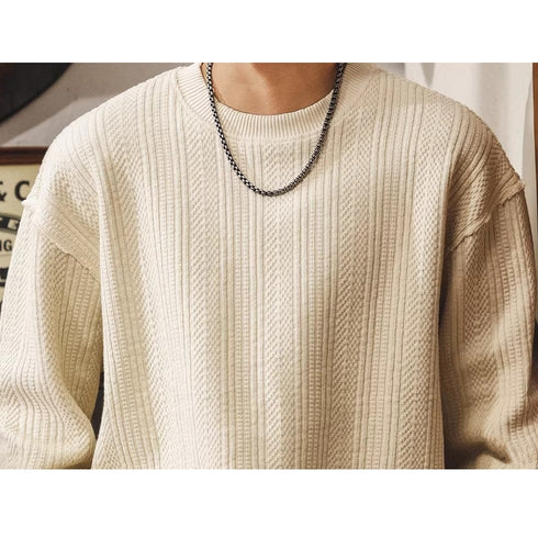 Cable Rib Crew Neck Long Sleeve P1952