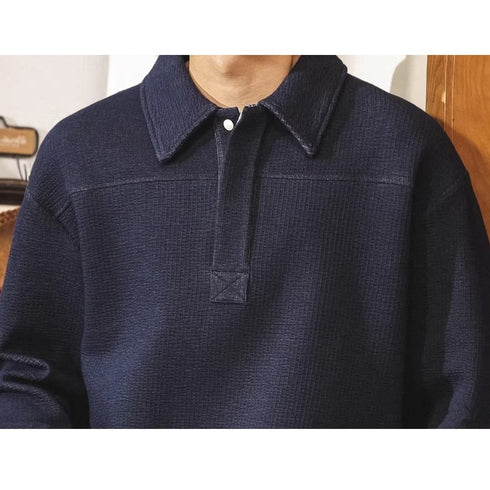 Loose Fit Long Sleeve Polo Shirt P1948