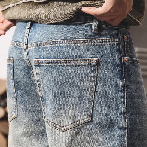 【OUTLET/即納】クラシックウォッシュストレートデニムパンツ P1939