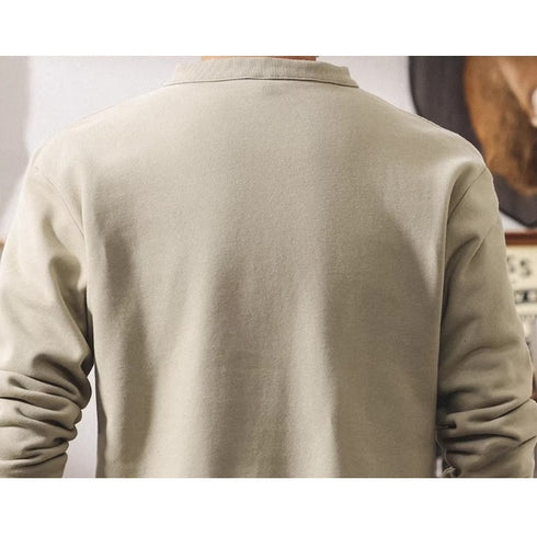 Smooth Henley Basic Long T-shirt P1946